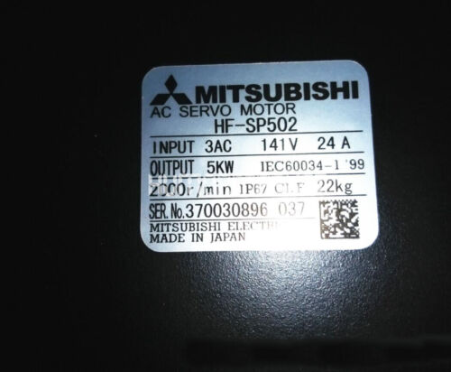 NIB Mitsubish HG-SR202K J4 AC Servo Motor 2kW 200Vac Class Factory Sealed