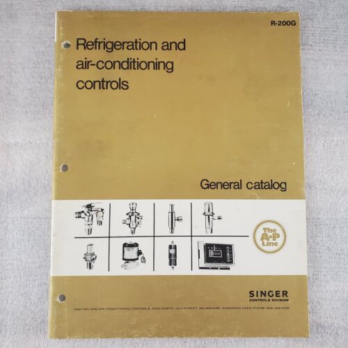 Singer General Catalog Refrigeration and Air-conditioning Controls 1972 A.P Line