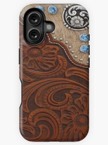 NEW! Hooey Logo Brown Floral Best iPhone Samsung Tough Case