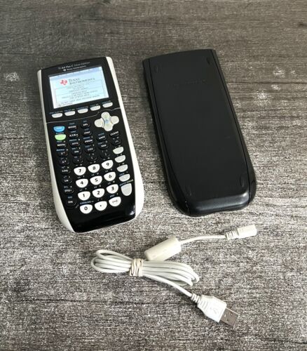 Texas Instruments TI-84 Plus C Silver Graphing Calculator With Cover & Charger