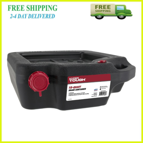 Oil Change Drain Container 16 Quart Large Pan leak-proof High Capacity Car Auto