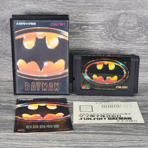 Batman Sega Mega Drive Japan 1990 COMPLETE CIB Vintage US SELLER *Untested* VTG