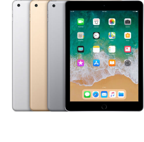 Apple iPad 5th Gen 9.7″ 32GB 128GB Gray Gold Silver WiFi or Cellular- Acceptable