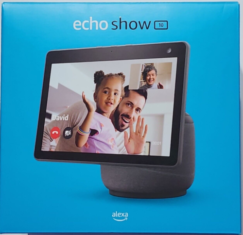 NIB Amazon Echo Show 10 HD Smart Display w Motion & Alexa Smart Speaker Charcoal