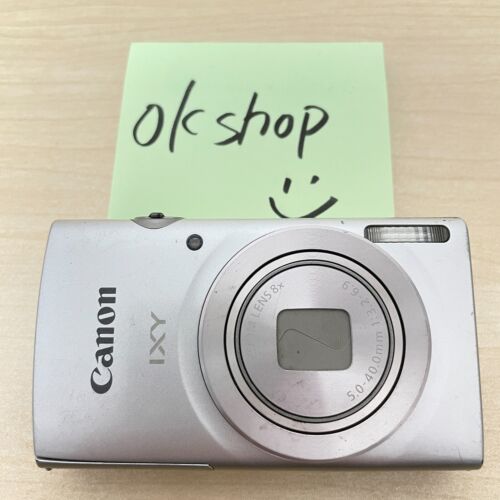 Canon digital Camera PowerShot IXY 200 ELPH 185 180 20MP Silver w/Battery used