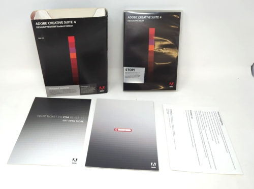 Adobe Creative Suite 4 CS4 Design Premium Windows Student Version WITH Serial #