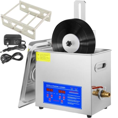 Ultrasonic Vinyl Record Cleaner 6L for 7 to 12 Inch Records with Drying Rack