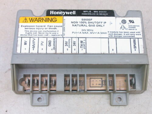 Honeywell S8600F 1000 Ignition Control Module NON 100% SHUTOFF IP Nat Gas Only