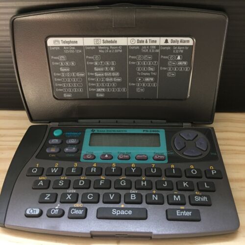 Texas Instruments TI PS-2460i INDIGLO DATA BANK Scheduler Calculator Alarm