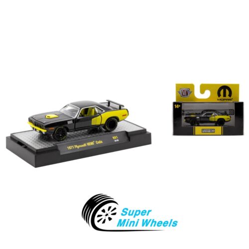 M2 Machines 1:64 ​​​​- 1971 Plymouth HEMI Cuda – Black/Yellow R81 24-55