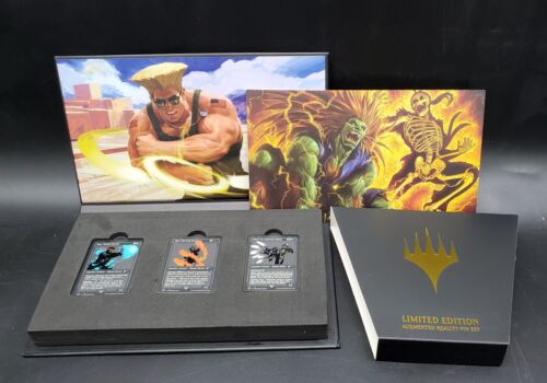 Magic The Gathering Secret Lair Street Fighter Augmented Reality Pin Set