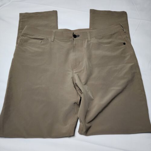 Public Rec Straight Pants Men’s 36×34 Tan Beige Golf Stretch Workday 5 Pocket