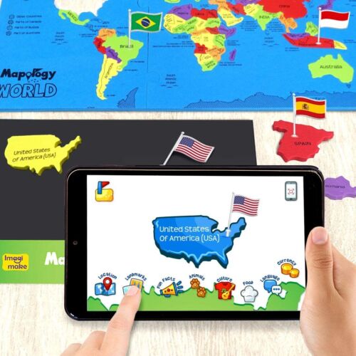 Mapology World Ar – Augmented Reality Wildlife; Maps Educational Toy