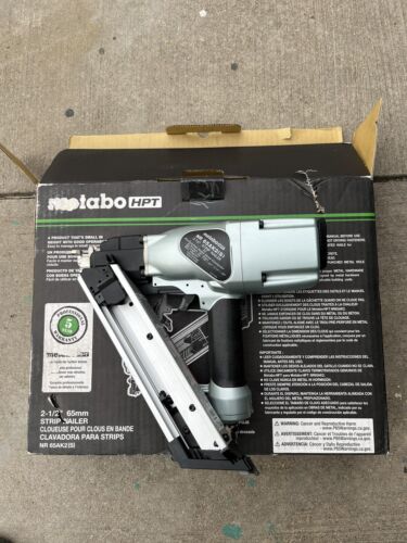 Metabo HPT NR65AK2S 2-1/2″ Pneumatic Strap-Tite Strip Nailer Short Magazine