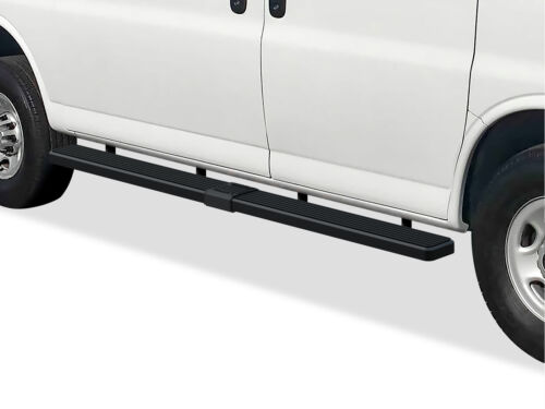 APS Stainless Steel 6-inch Running Boards Fit 03-25 Chevy Express GMC Savana