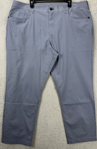 Public Rec Pants Men 42X30 Navy Grey Workday Chino Tech Flat Front Straight  NEW