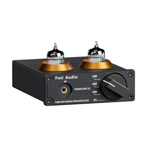 Fosi Audio BOX X2 Phono Preamp for Turntable Tube Preamplifier MM Phonograph US