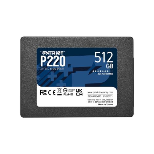 Patriot P220 256GB SSD 2.5″ SATA III 6GB/s Internal Solid State Drive For PC/MAC