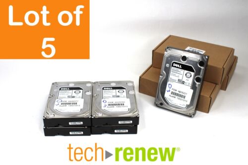 Lot of 5 Dell Hard Drives | 3.5″ HDD v5 | 8TB 512e | SAS 12Gbps | 7.2k RPM