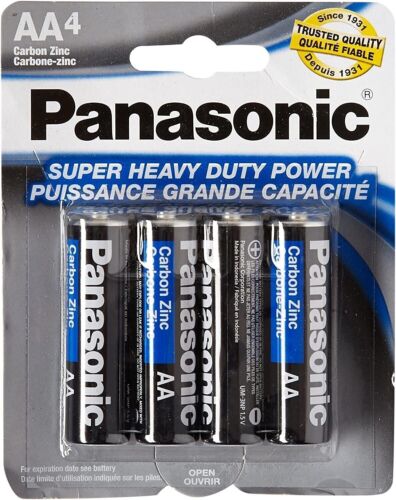 4 PCS Panasonic AAA Batteries Heavy Duty Power Carbon Zinc Triple A Battery 1.5v