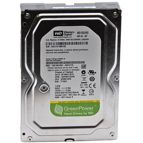 Western Digital AV-GP WD10EURX 5400RPM 6Gbps 3.5″ SATA HDD Hard Drive (USED)