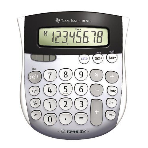 Texas Instruments TI-1795 SV Simple Desktop Calculator