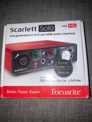 Focusrite Scarlett Solo 2nd Gen 2in/2out USB Audio Interface