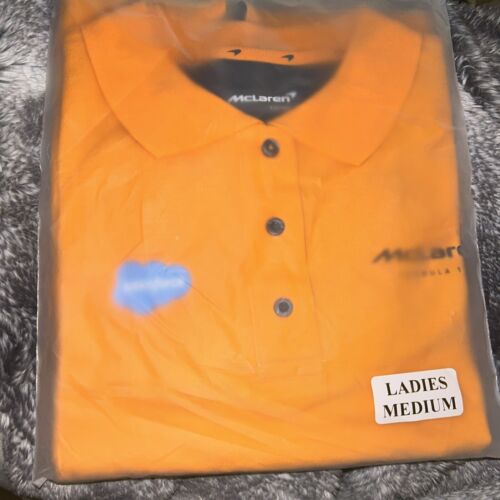 McLaren Racing Orange Polo Formula 1 Salesforce Corporate Logo Ladies Women’s M