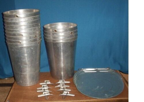 3 Aluminum Sap Buckets + 3 Lids COVERS + 3 TAPS Spiles Spouts MAPLE SYRUP