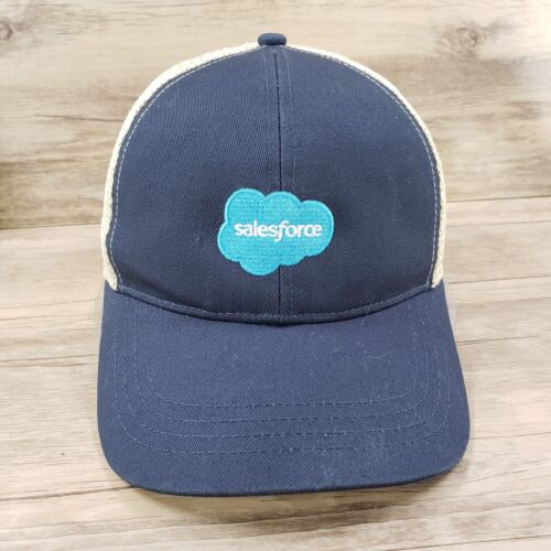 Salesforce Hat Cap Snapback Blue Mesh Back econscious Adjustable