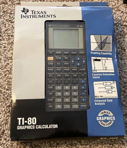 TI-80 Texas Instruments Electronic Graphing Calculator 1995 Vintage New NOS