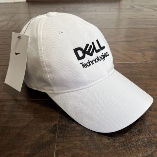 NWT Nike Dell Technologies Hat Ball Cap Adult White Strap Back Legacy 91 Dri-Fit