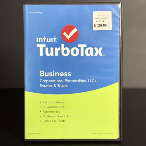 INTUIT TurboTax 2015 Business Corporations Partnerships LLC Estates TESTED