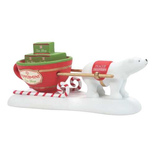 Dept 56 TEACUP DELIVERY SERVICE North Pole Village 6011407 NEW 2023 Tea Shop