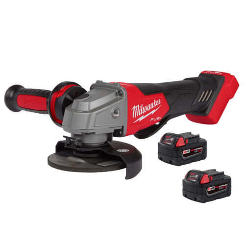 Milwaukee 2880-20 M18 18V Cordless Angle Grinder + 48-11-1852 Battery – 2 PK