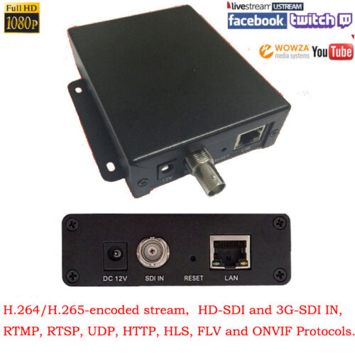 H.264/H.265 SDI Video Encoder via HTTP RTSP RTMP UDP ONVIF to IPTV Stream Broadc