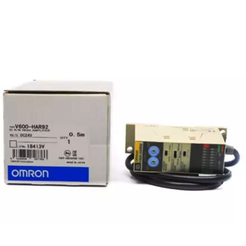 OMRON V600-HS63 2M READ/WRITE HEAD w/ V600-HAM42-DRT AMPLIFIER, 24VDC 0.15A