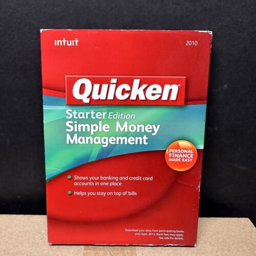 Intuit Quicken 2010 Starter Edition Software Disc for Windows XP/Vista/7