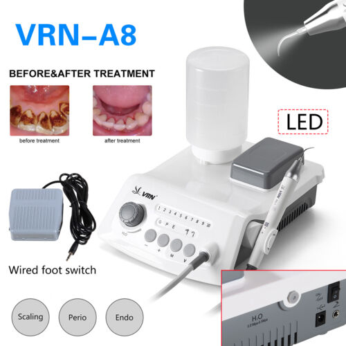 VRN-A8 Dental Wireless Ultrasonic Piezo Scaler / LED Ultrasonic Scaler Handpiece