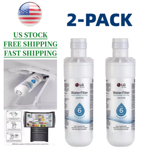 2 PACK Refresh Refrigerator Ice Water Filter LG LT1000P ADQ747935 Brand New,USA