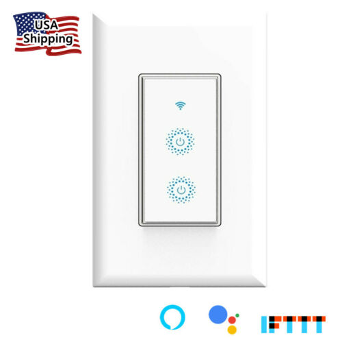 Smart Wi-Fi Switch Light & Fan 2 in1 Double Light Switch works with Alexa Google