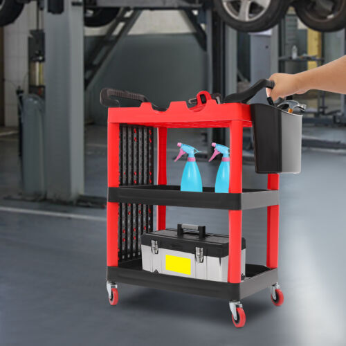 3 Tier Rolling Cart Storage Utility Cart For Storing Automobile Maintenance Tool