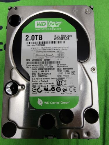 Western Digital Caviar Green 2TB Internal 5400RPM 3.5″ – WD20EADS Hard Drive HDD