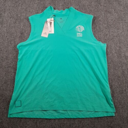 Adidas Shirt Womens L Tanktop Blue Dell Technologies World Golf Championship NWT