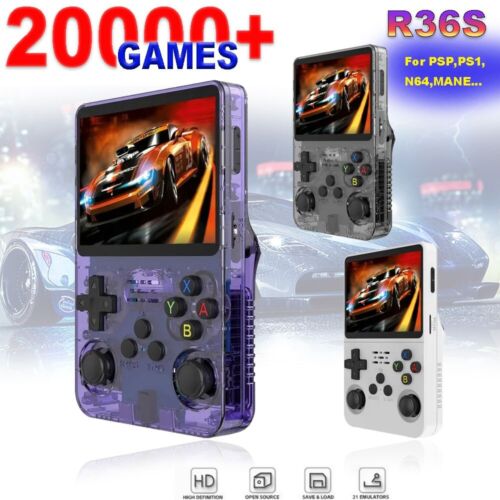 R36S Retro Handheld Video Game Console Linux System 3.5 Inch IPS Screen