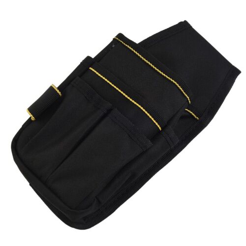 Black Electrician Tool Bag Waist-Pocket Pouch Belt Storage Holder Maintenance