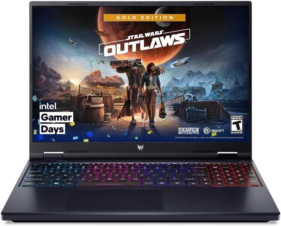 acer Predator Helios Neo 16 Laptop 2024-16″ WUXGA NVIDIA GeForce RTX 4060 – Intel i9-14900HX 24 Cores – 64GB DDR5 8TB NVMe SSD – Four-Zone RGB Backlit Keyboard Thunderbolt 4 Wi-Fi 6E – Win10 Pro