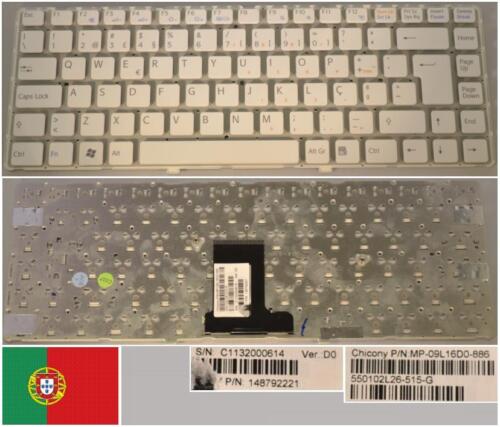 Keyboard Qwerty PO Portuguese SONY VAIO VPC-EA MP-09L16D0-886 148792221 White