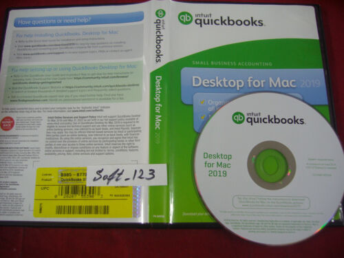 INTUIT QUICKBOOKS DESKTOP 2019 FOR MAC FULL DVD RETAIL BOX VER =LIFTIME LICENSE=