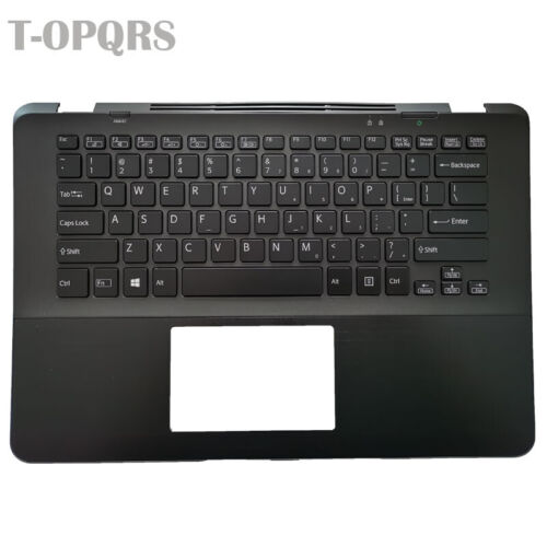 New For Sony Vaio SVF14A SVF14A1C5E Palmrest & US Keyboard A1958531A Backlit